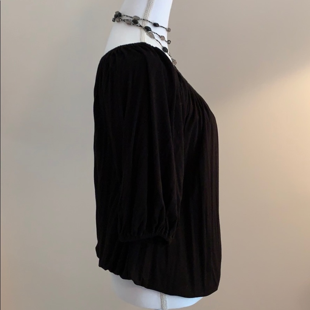 Cielo Black Pleated Top Medium - image 6